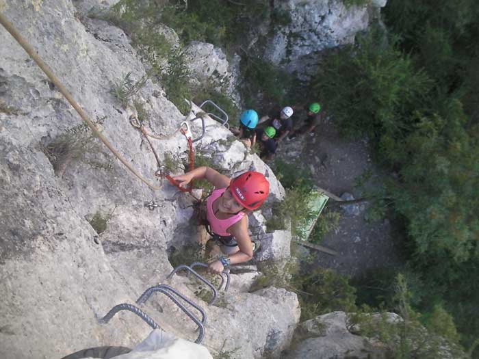 Comienzo de la ferrata