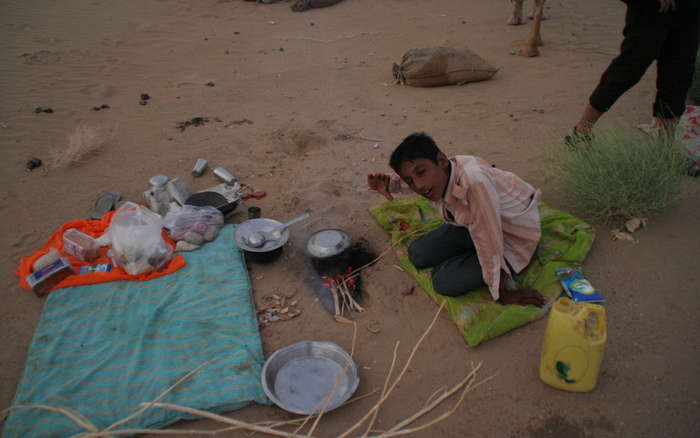 Haciendo la cena