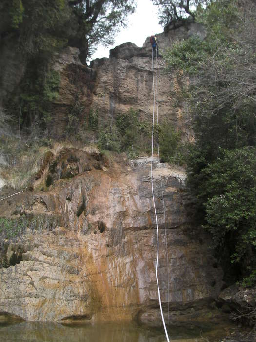 El rápel grande de 20 metros