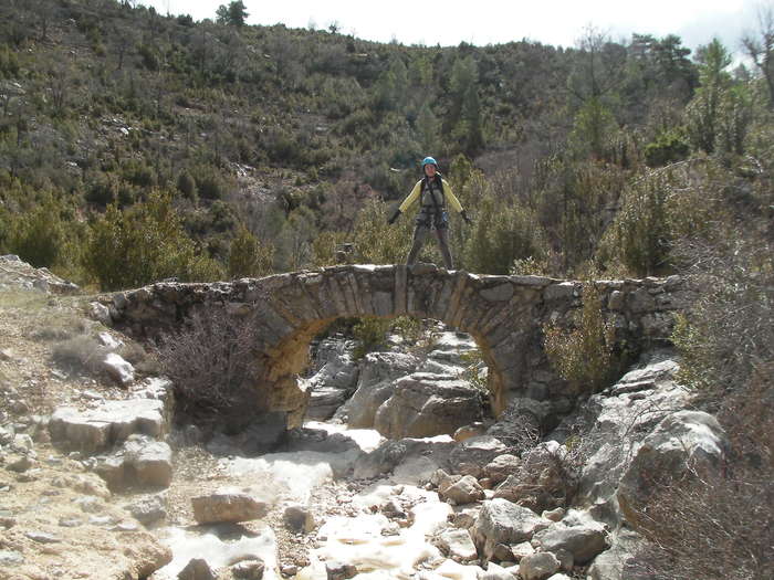 En el puente romano de la cabecera del barranco