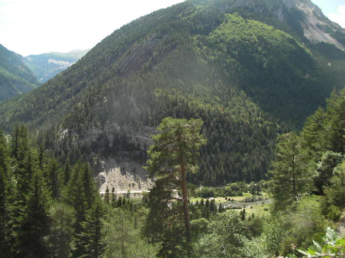 Vista del valle desde la cabecera de la gran rampa